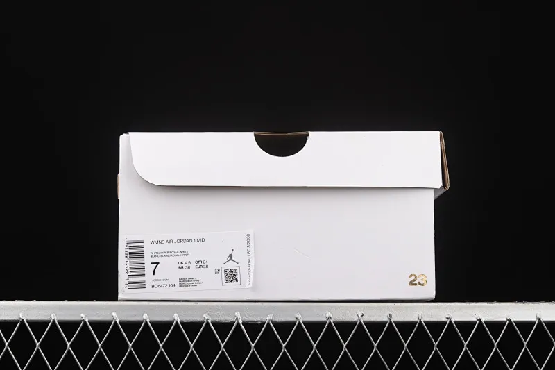 All categories Air Jordan Jordan series basketball shoes Air Jordan 1 Mid G version pure original Air Jordan 1 Mid AJ1 Joe 1 KFC blue China basketball shoes BQ6472-104